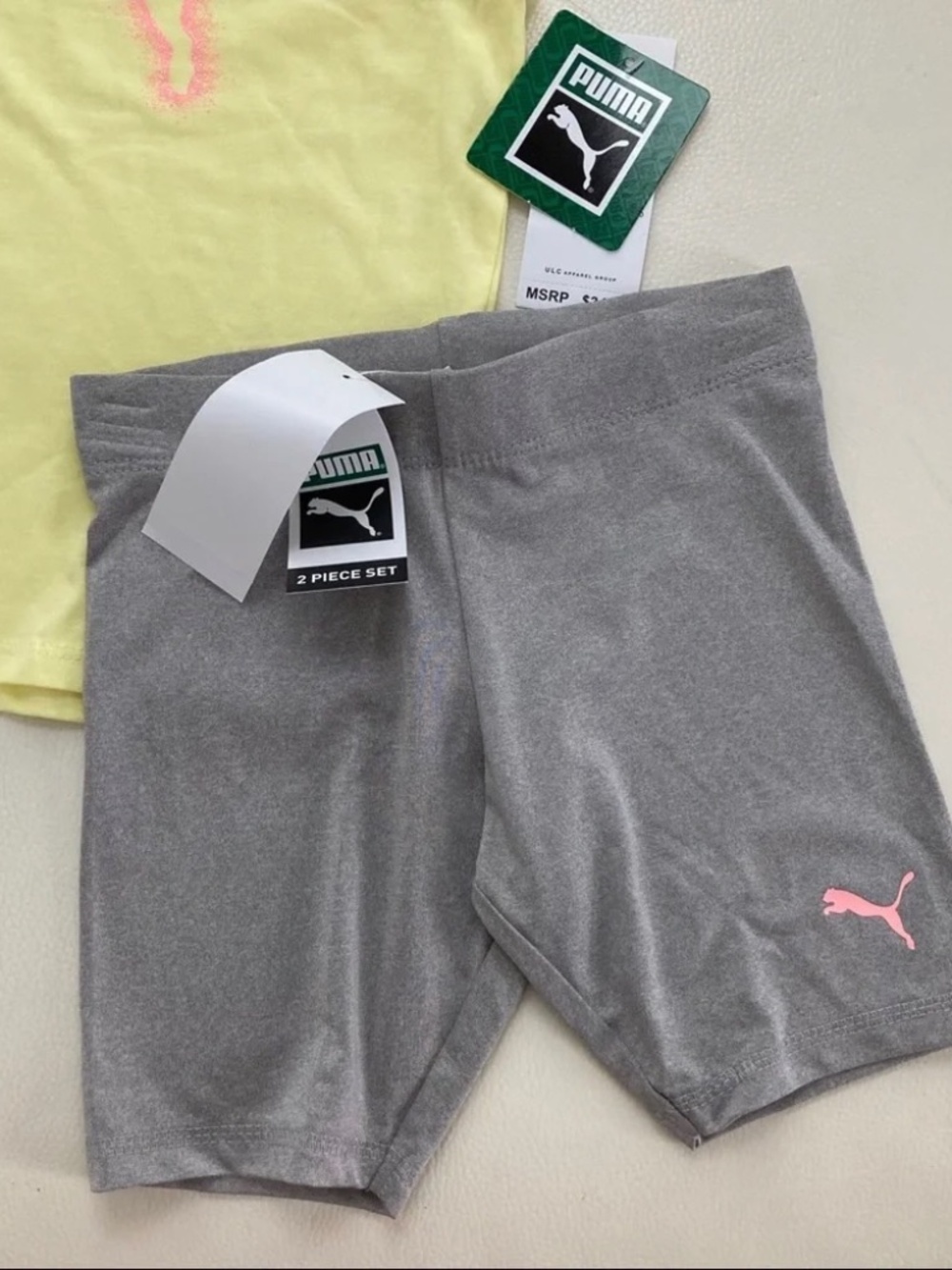 Puma sparkly pink leggings set 2236 - Picture 2 of 5